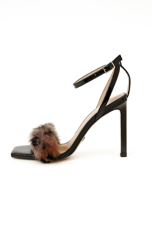 Black Fur Heels