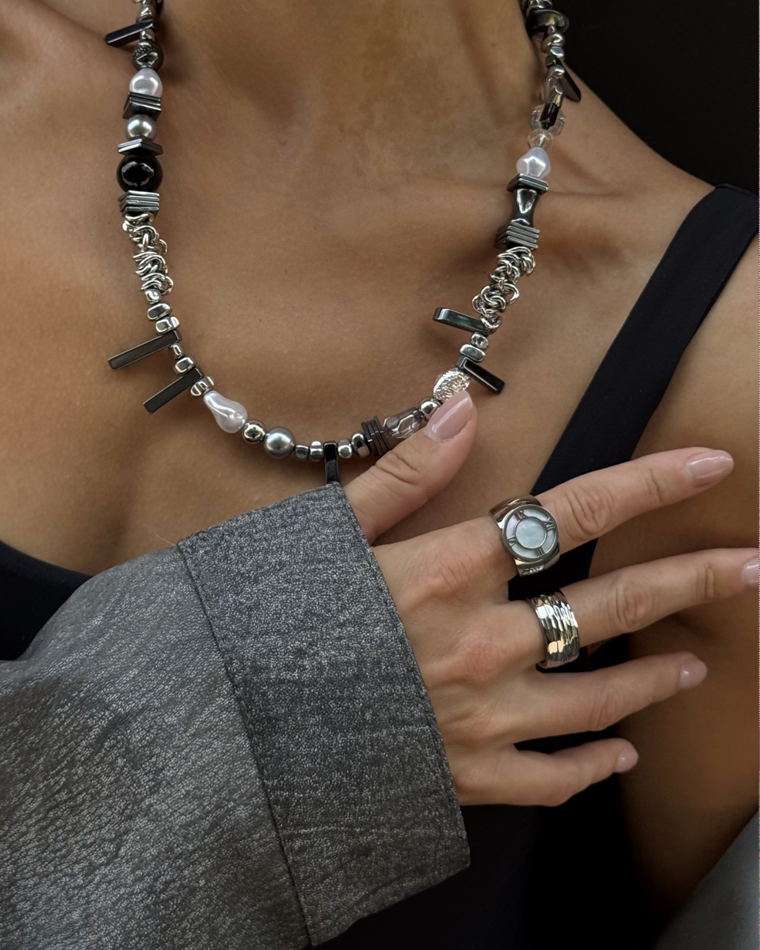 Textured Band Statement Ring