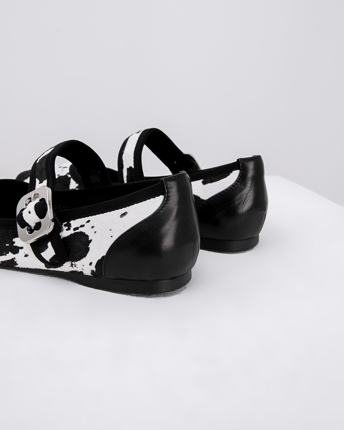 Cow Print Mary Jane Flats