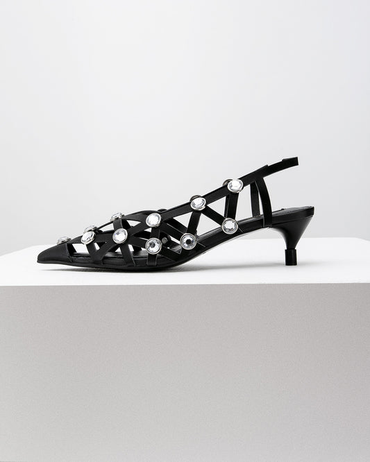 Crystal Cage Heels
