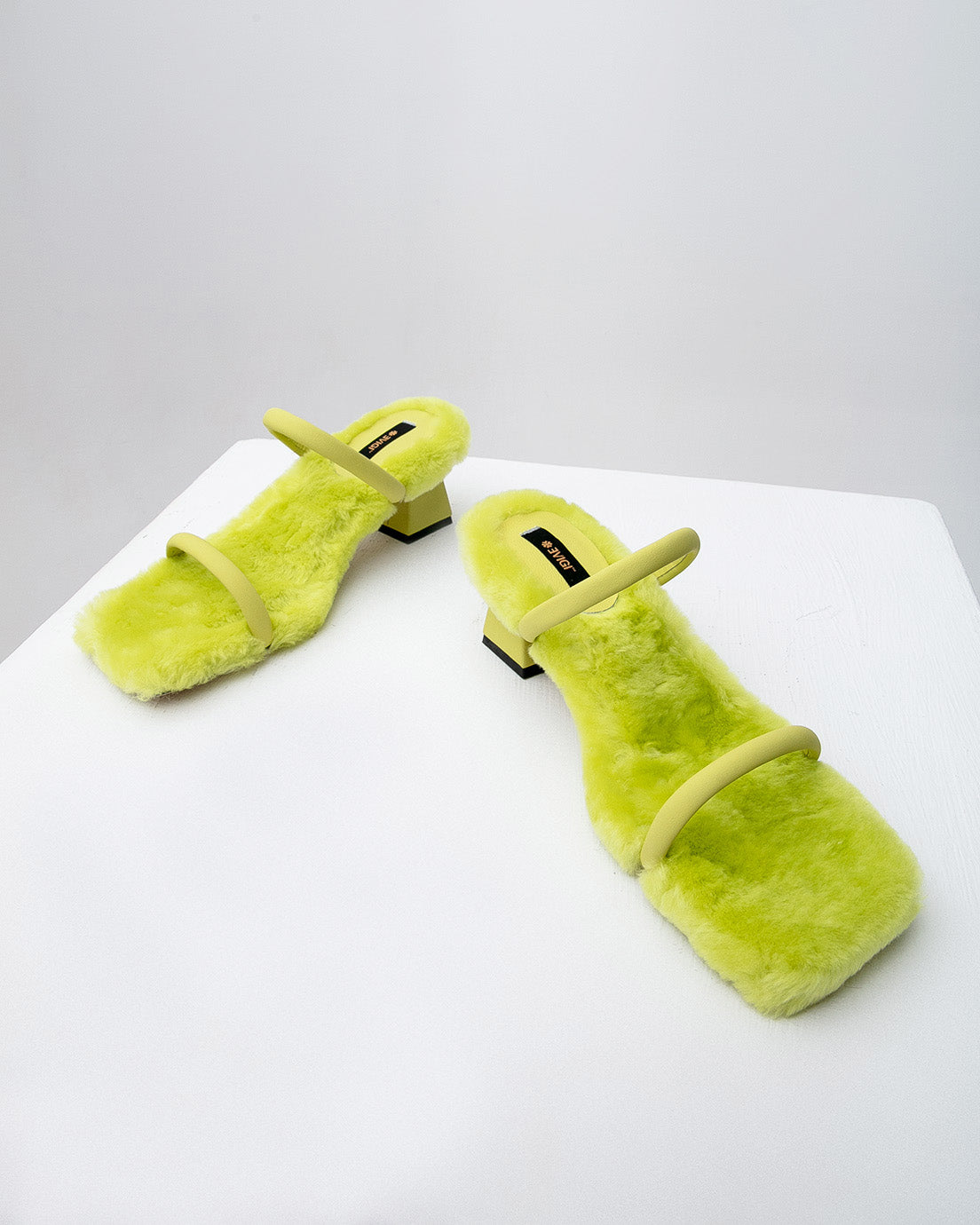 Yellow Fur Mules