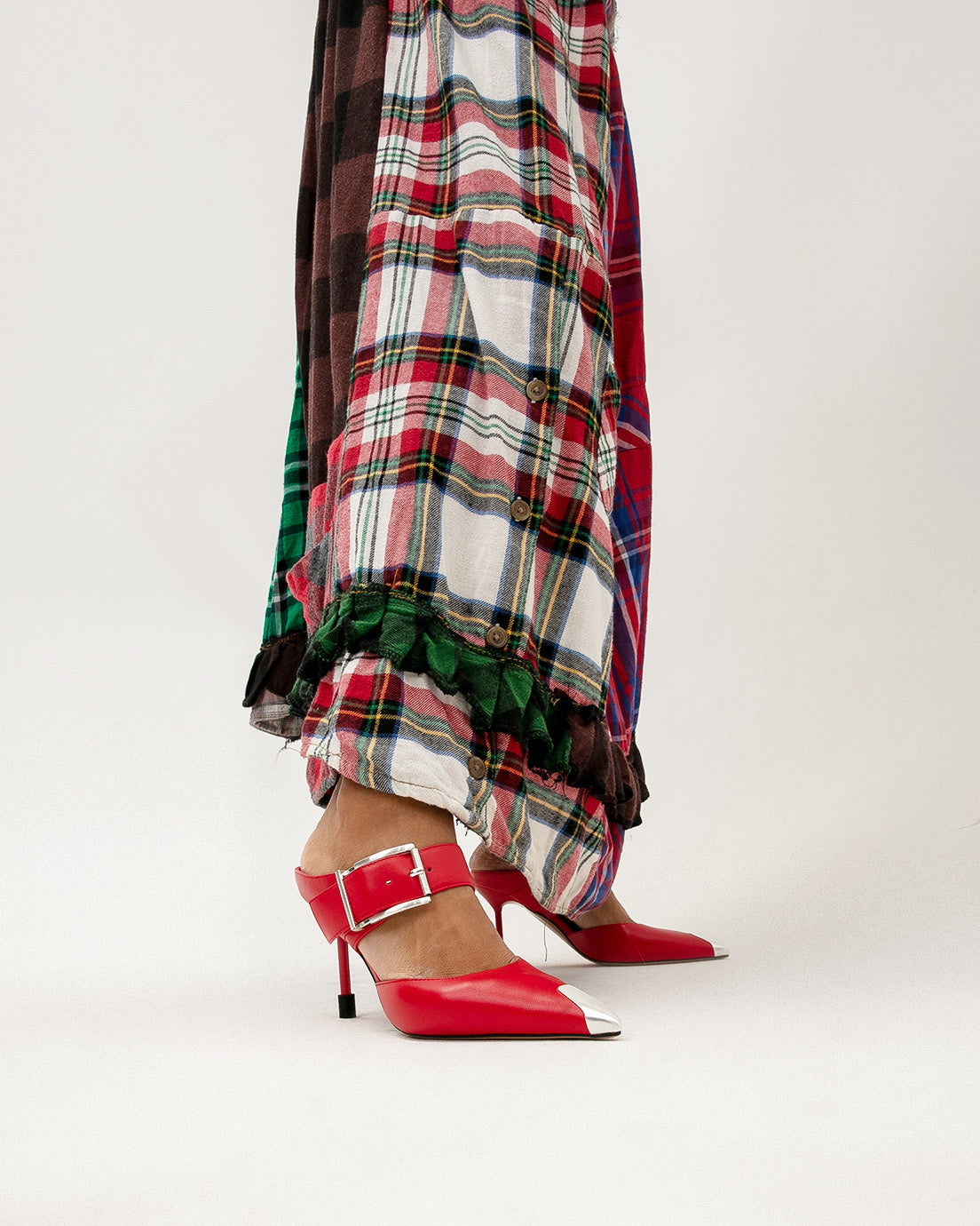 Red Buckle Heels