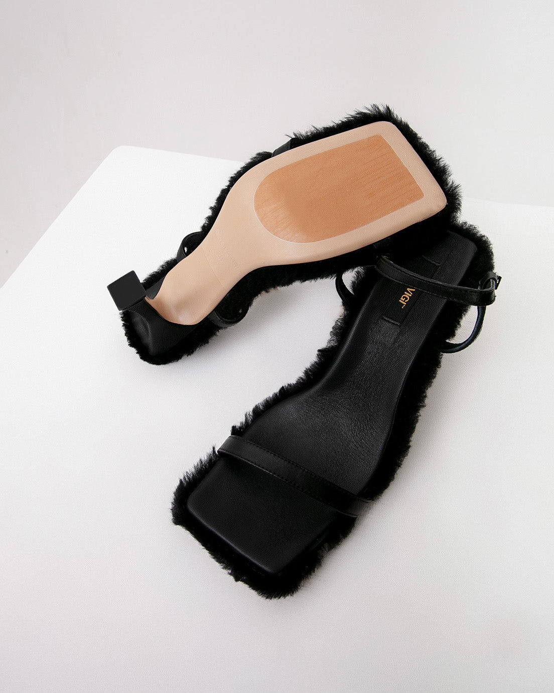 Black Fur Heels