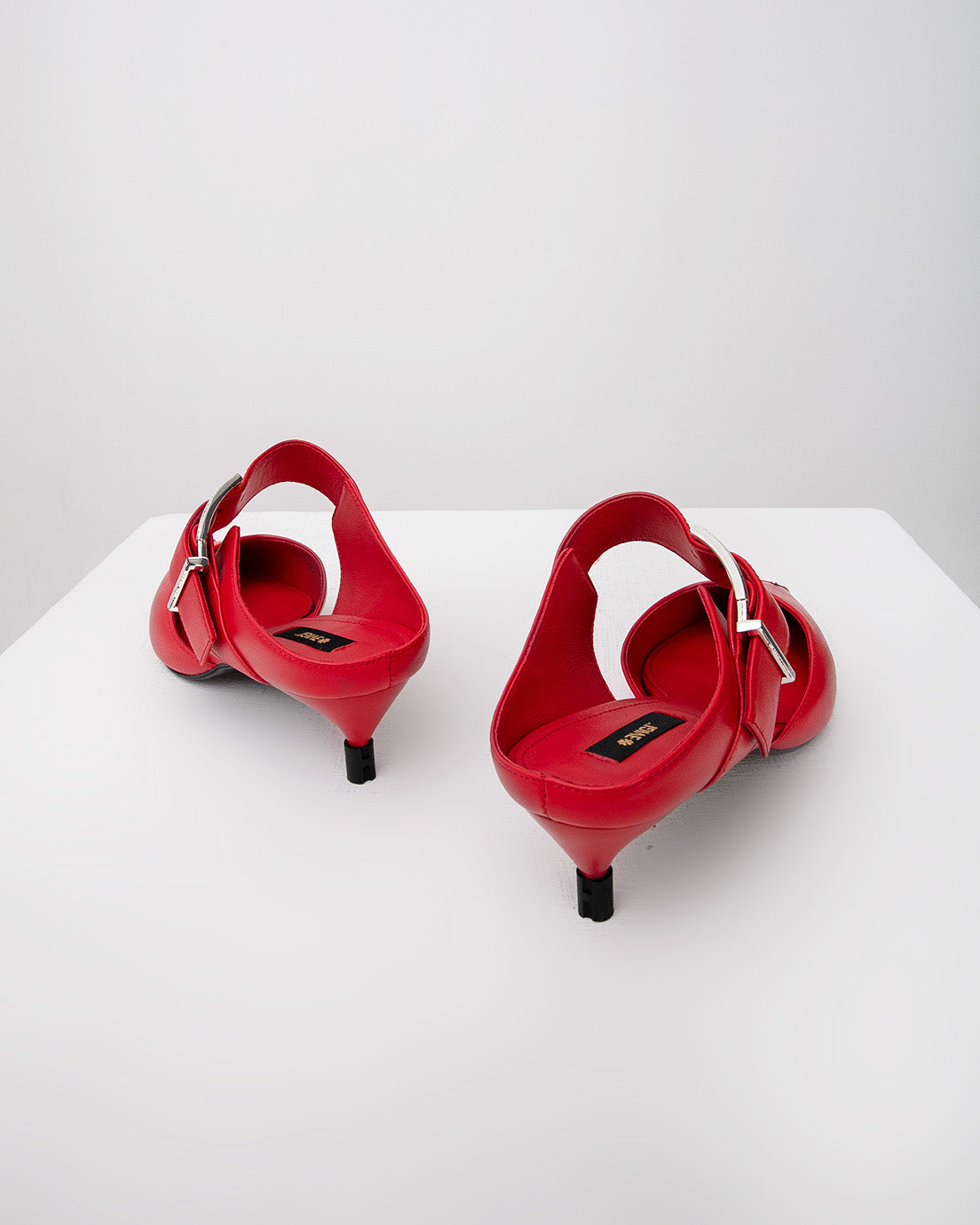 Red Buckle Mules