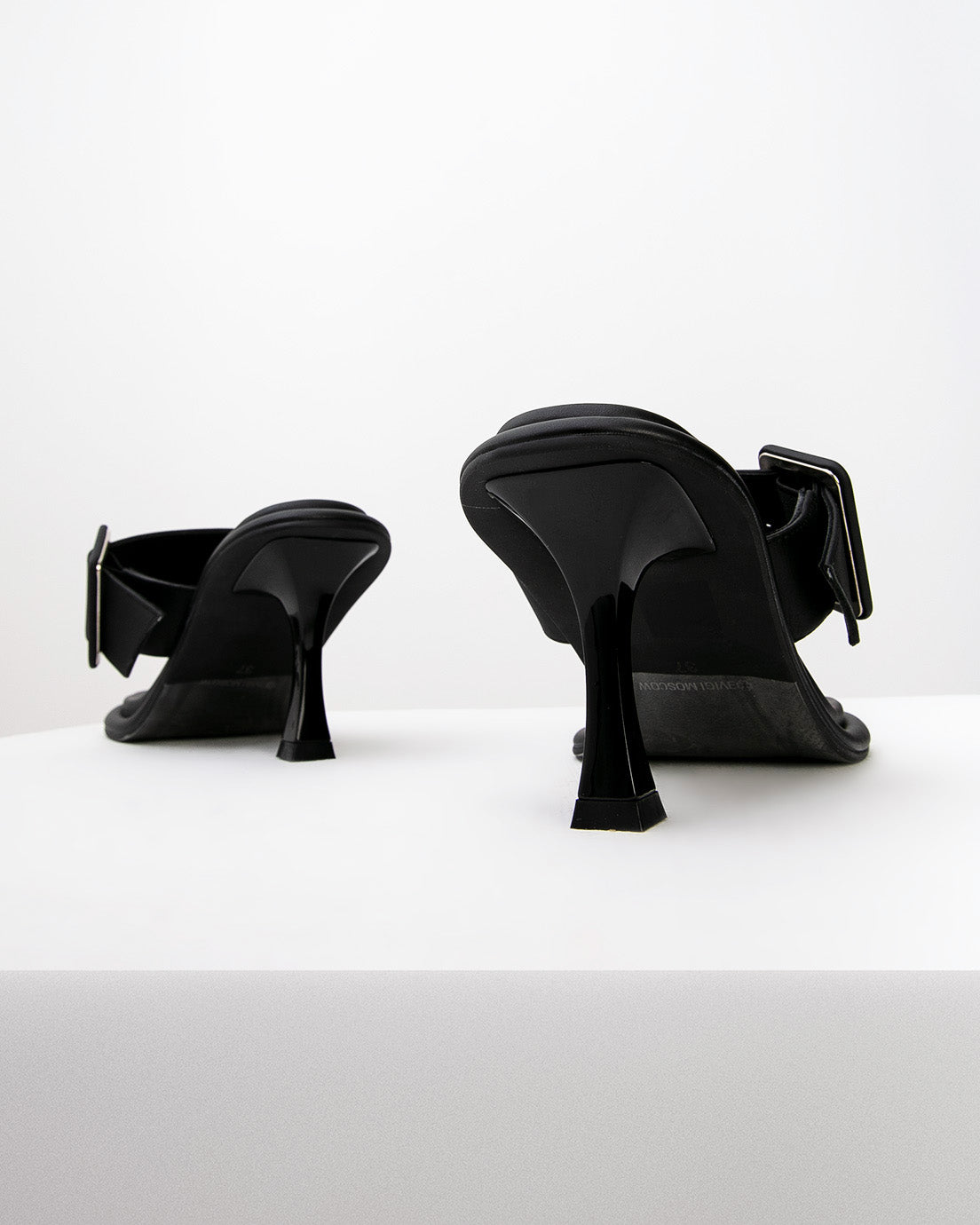 Black Buckle Heels