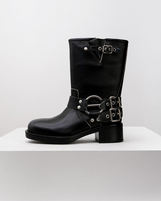 Black Harness Boots