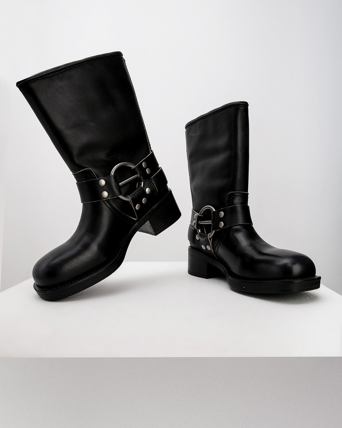 Black Harness Boots