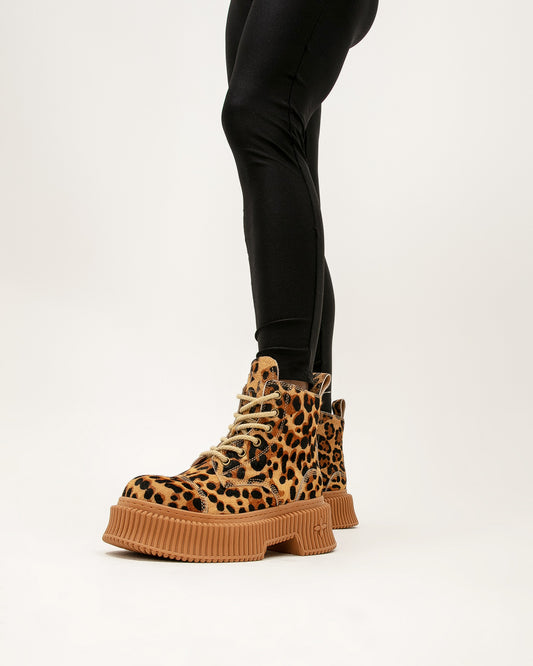 Leopard Platform Boots