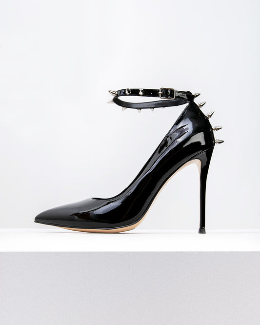 Studded Patent Heels