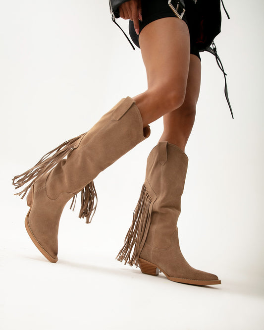 Fringe Suede Boots