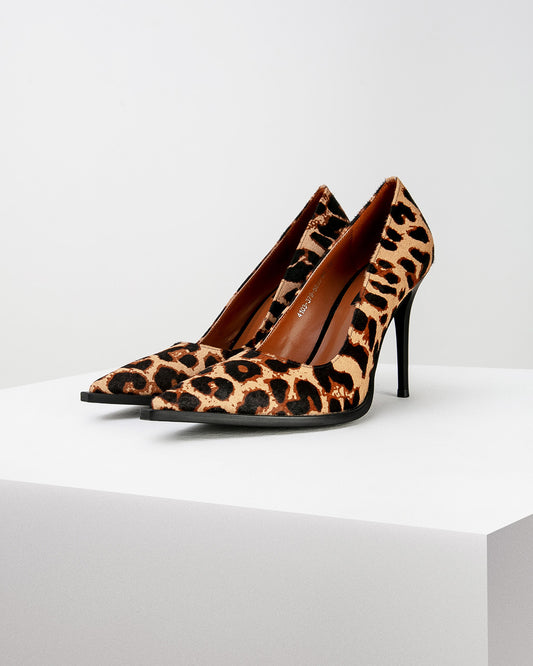 Brown Leopard Heels