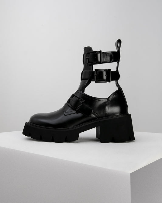 Black Buckle Boots