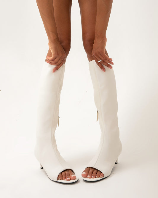 White Heeled Boots