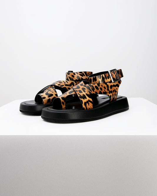 Leopard Wrapped Sandals