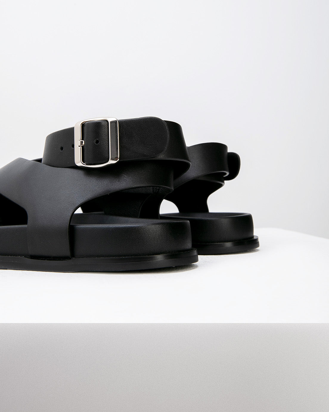 Black Wrapped Sandals