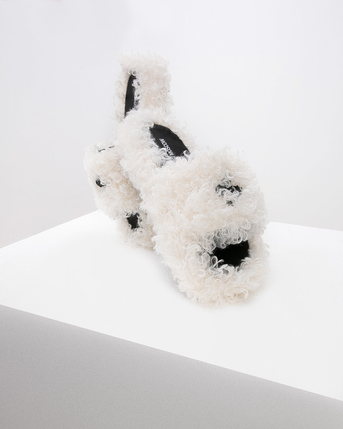 Ivory Curly Slippers