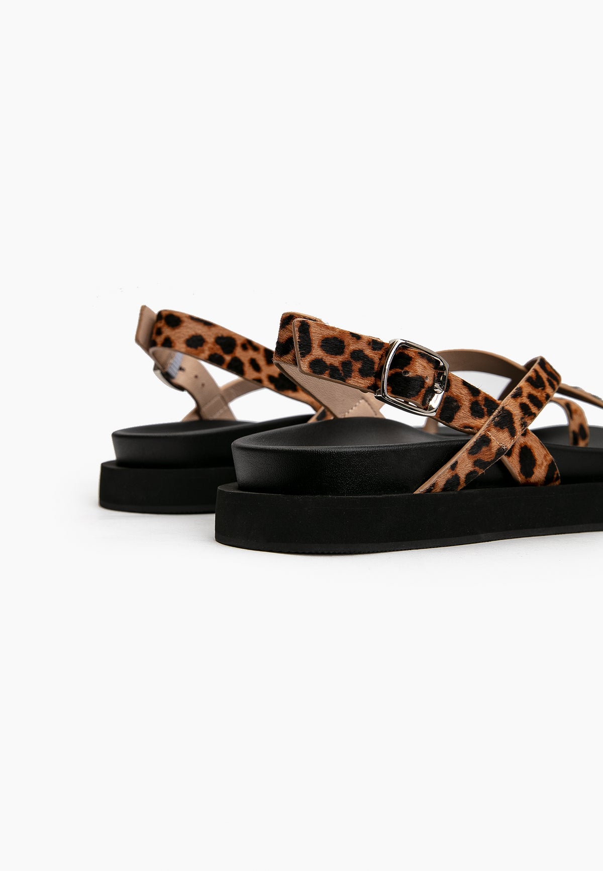 Leopard Strap Sandals