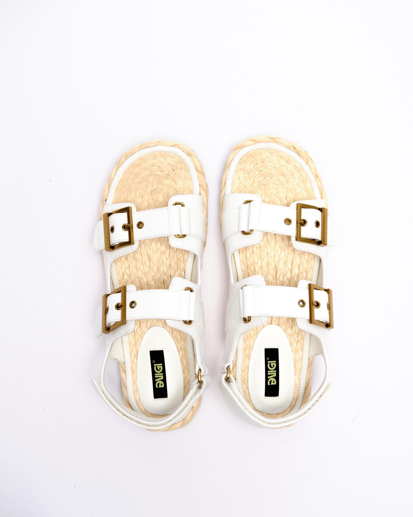 White Buckle Sandals