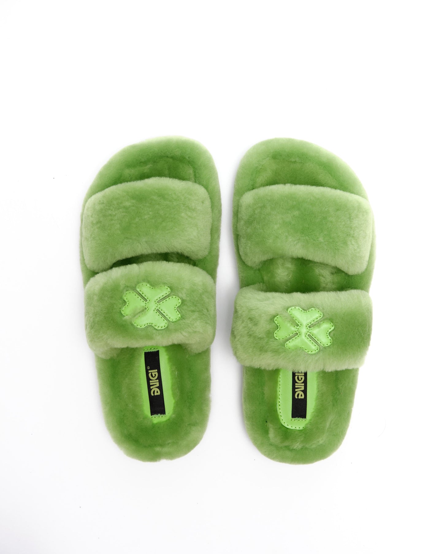 Green Fur Slippers