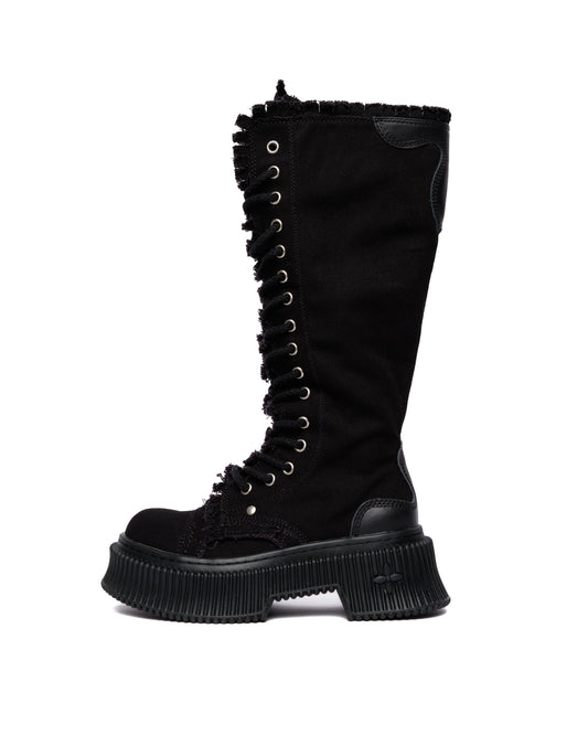 Black Canvas Boots