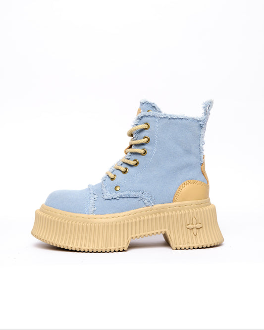 Denim Platform Boots