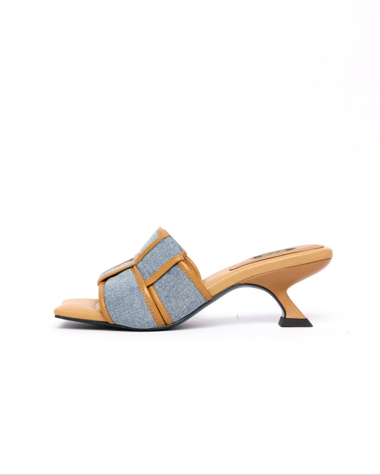 Denim Mule Heels