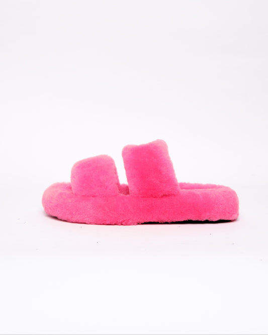 Pink Fur Slippers