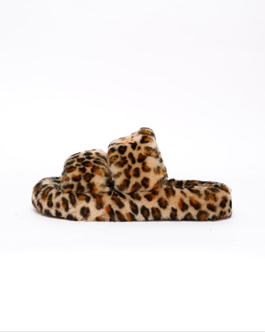 Leopard Fur Slippers