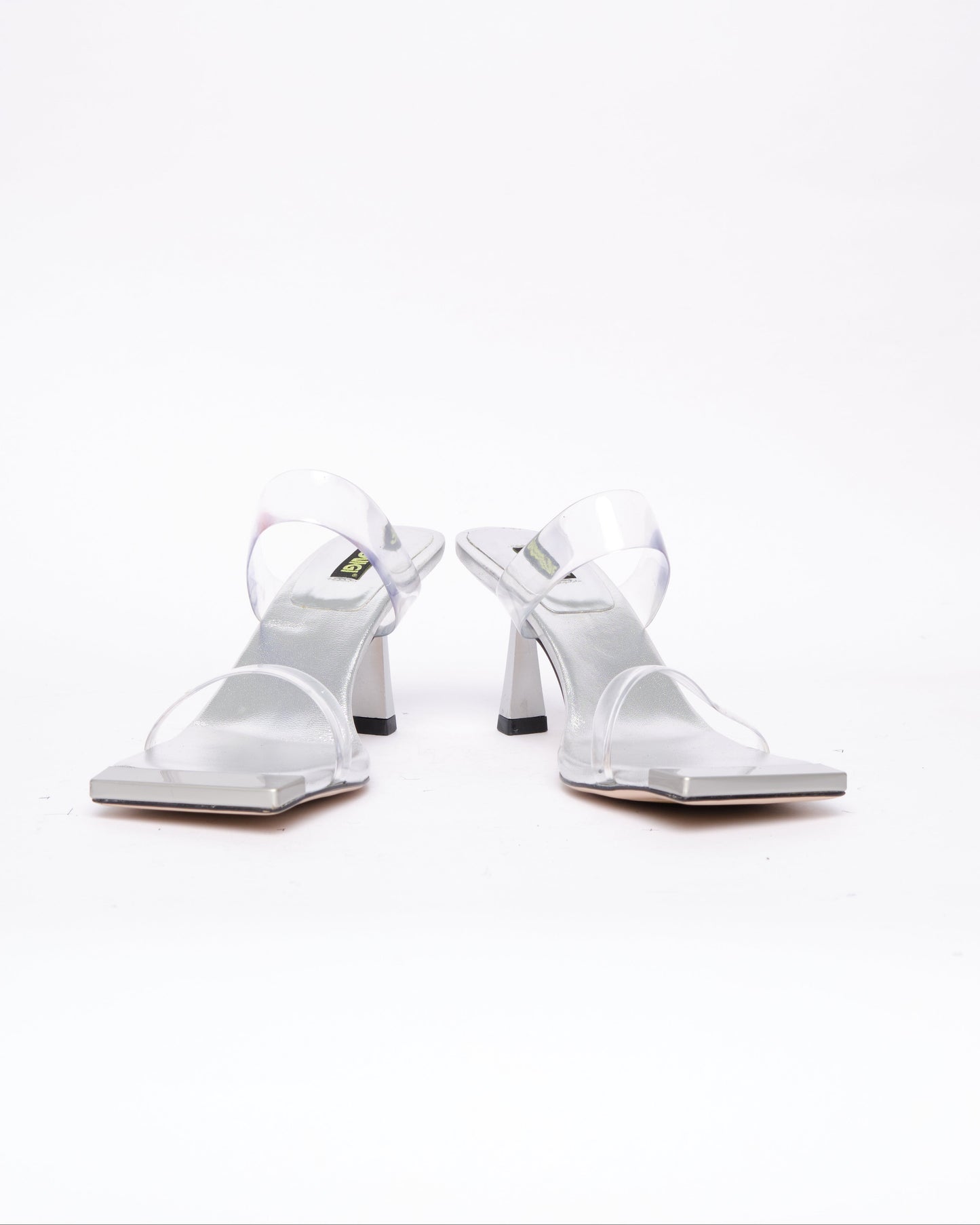 Silver Clear Heels