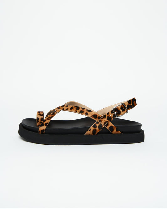 Leopard Strap Sandals