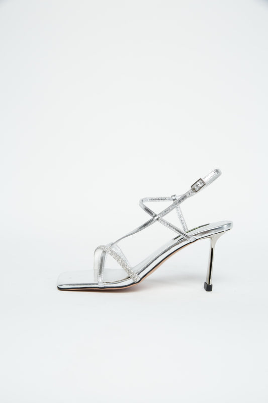 Silver Glitter Heels