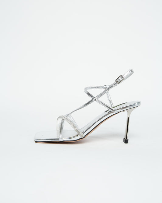 Silver Glitter Heels