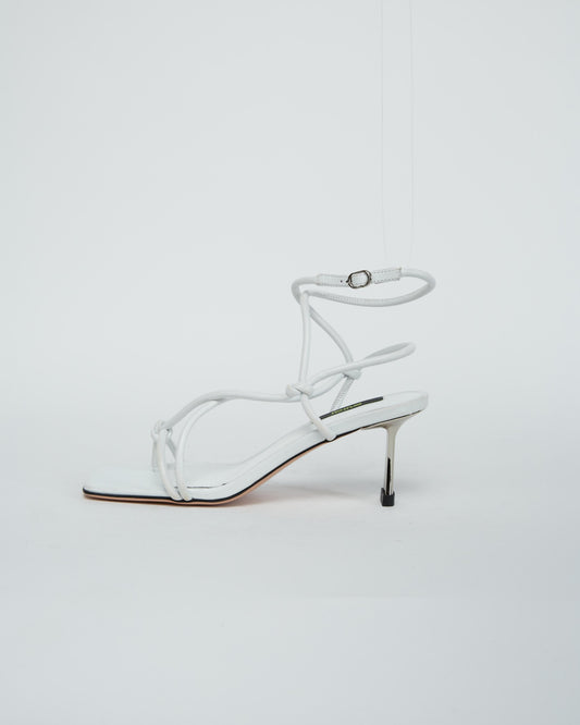 White Strap Heels