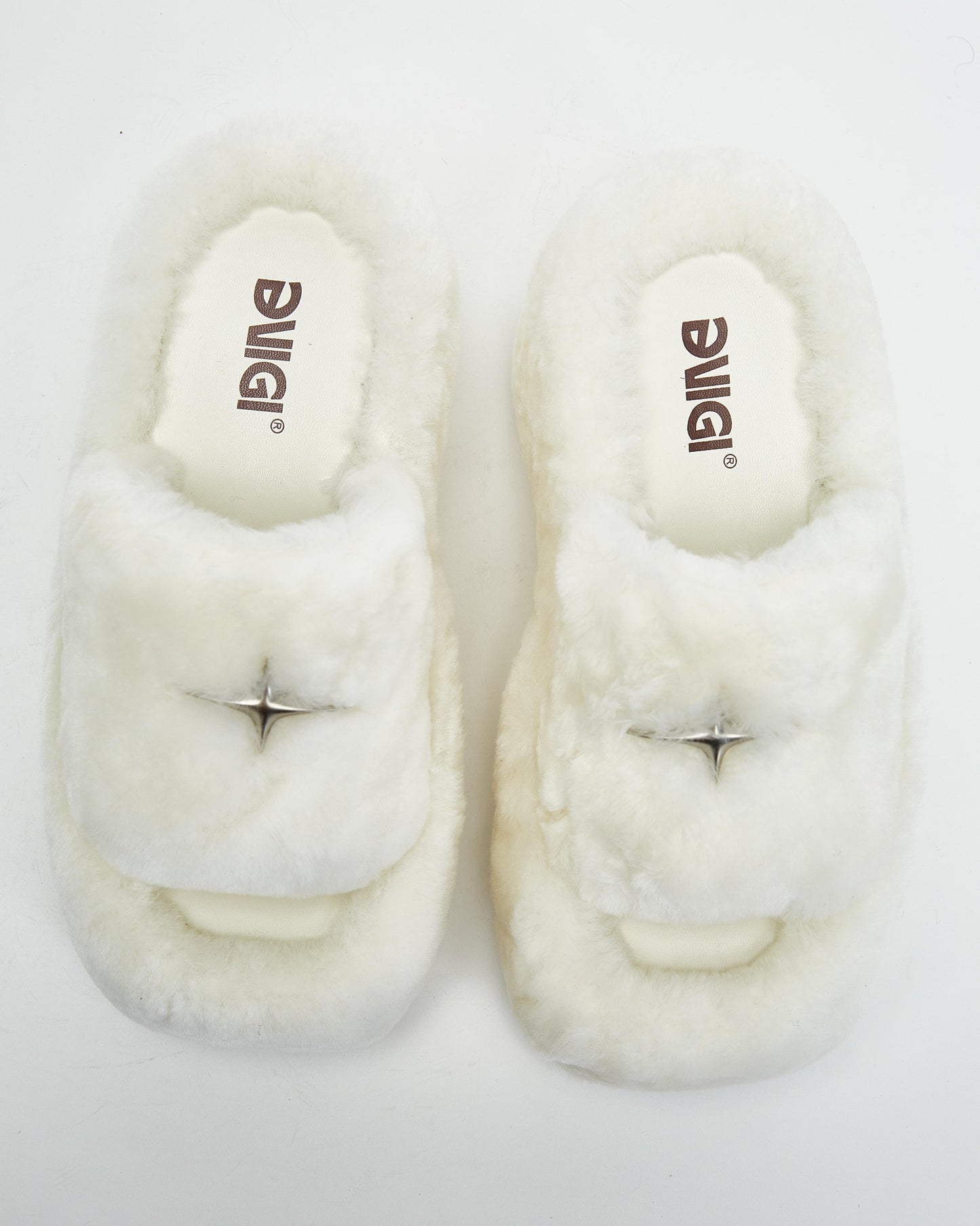 Ivory Fur Slippers