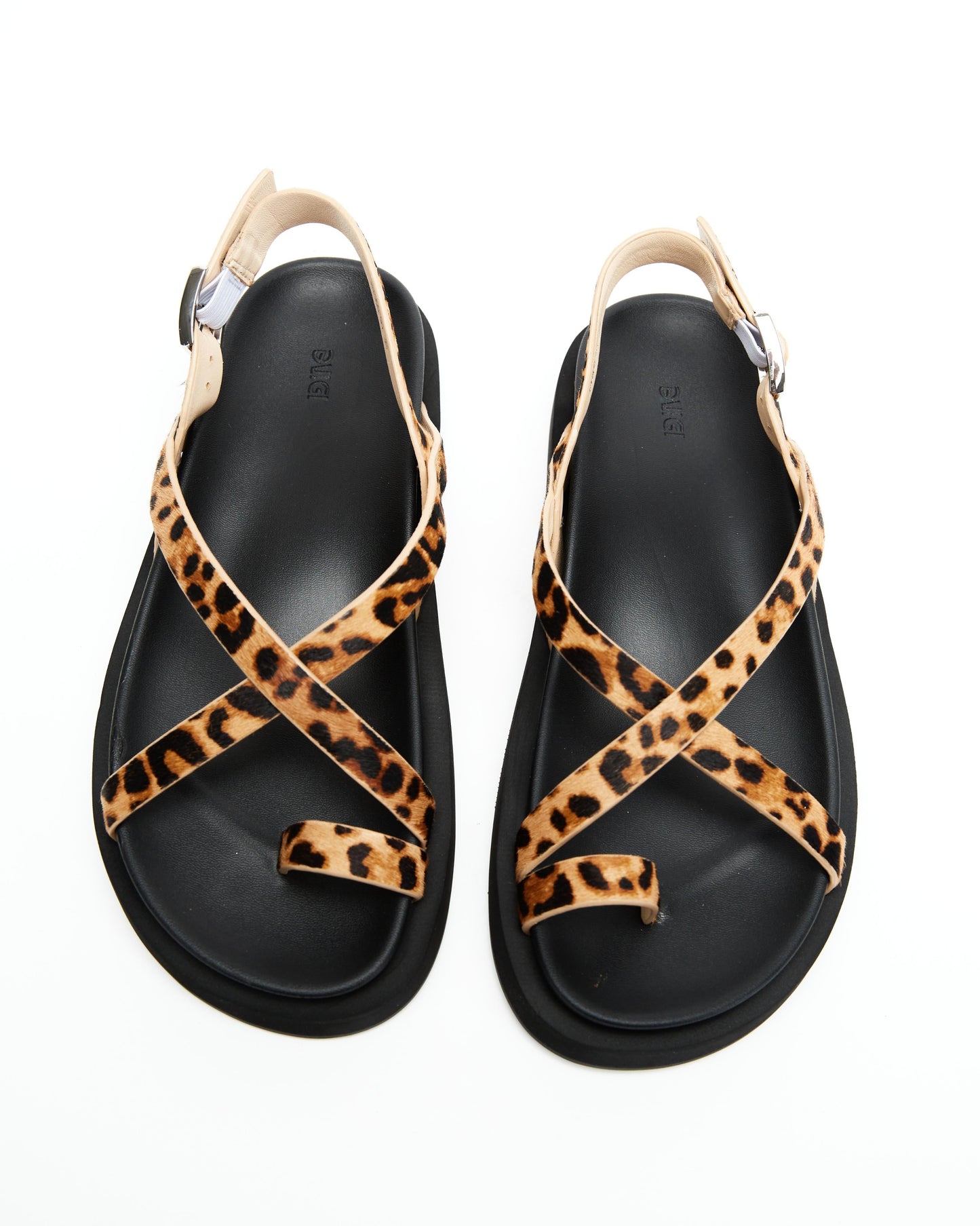 Leopard Strap Sandals