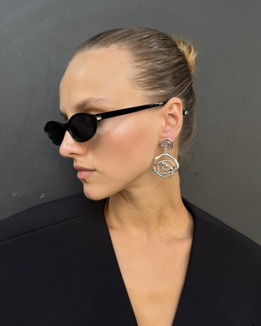 Abstract Heart Drop Earrings