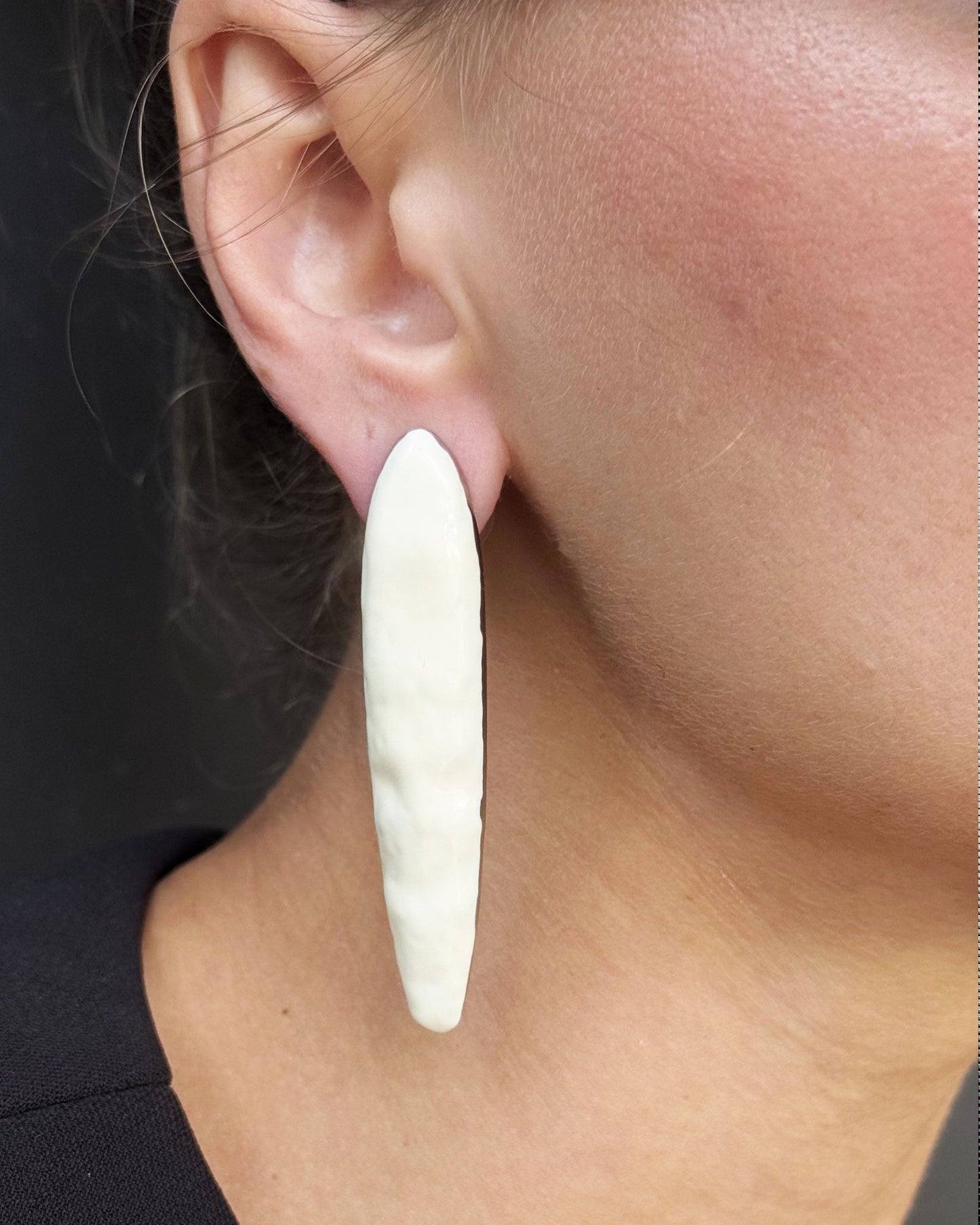 Elongated Organic Drop Earrings
