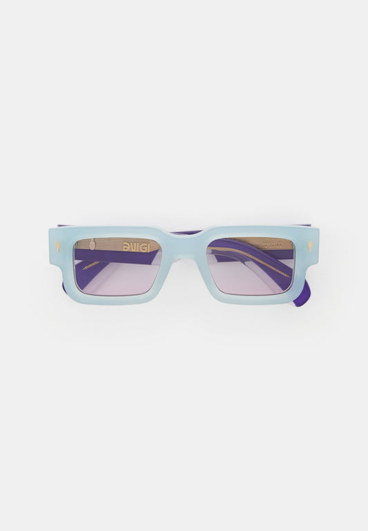 Blue Rectangle Sunglasses