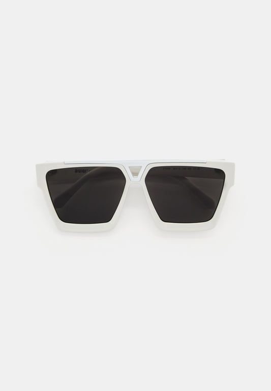 White Geometric Sunglasses