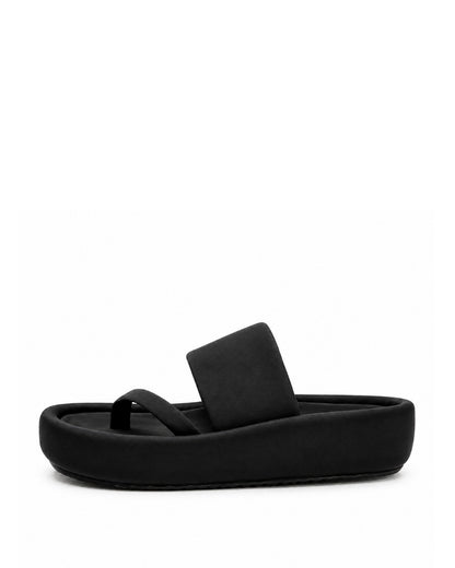 Black Toe Ring Slides