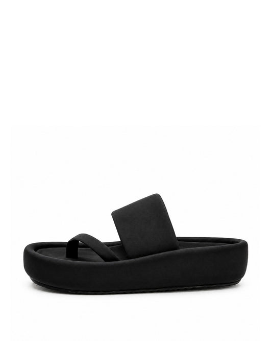 Black Toe Ring Slides