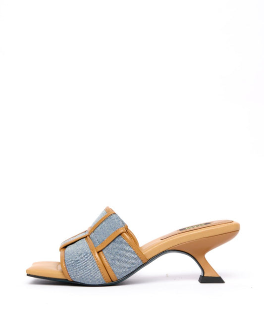 Denim Mule Heels