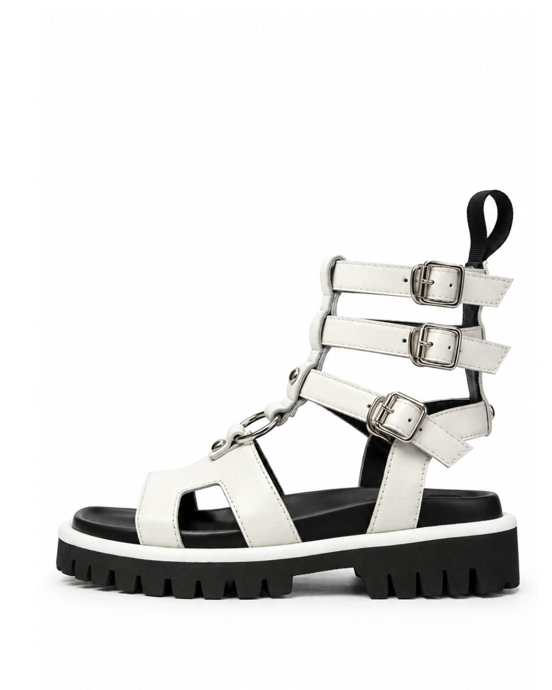 White Chain Sandals