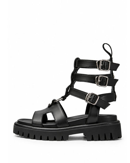 Black Chain Sandals
