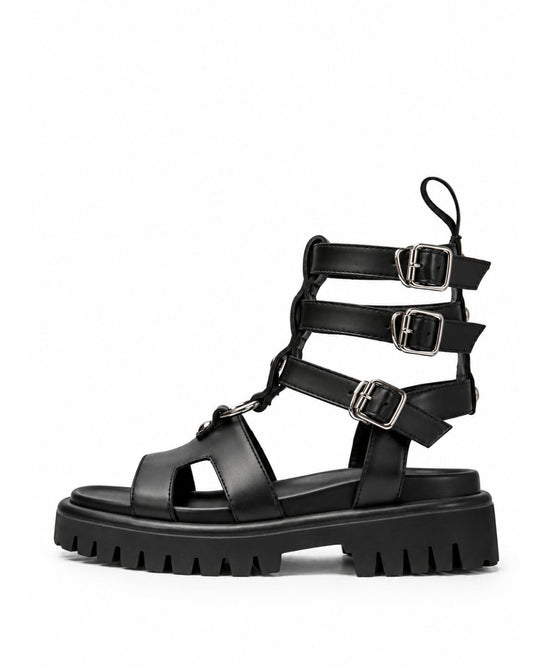 Black Chain Sandals