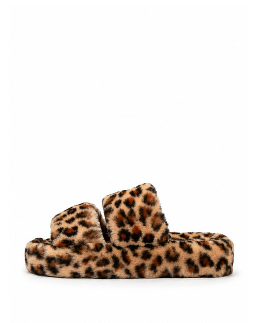 Leopard Fur Slippers