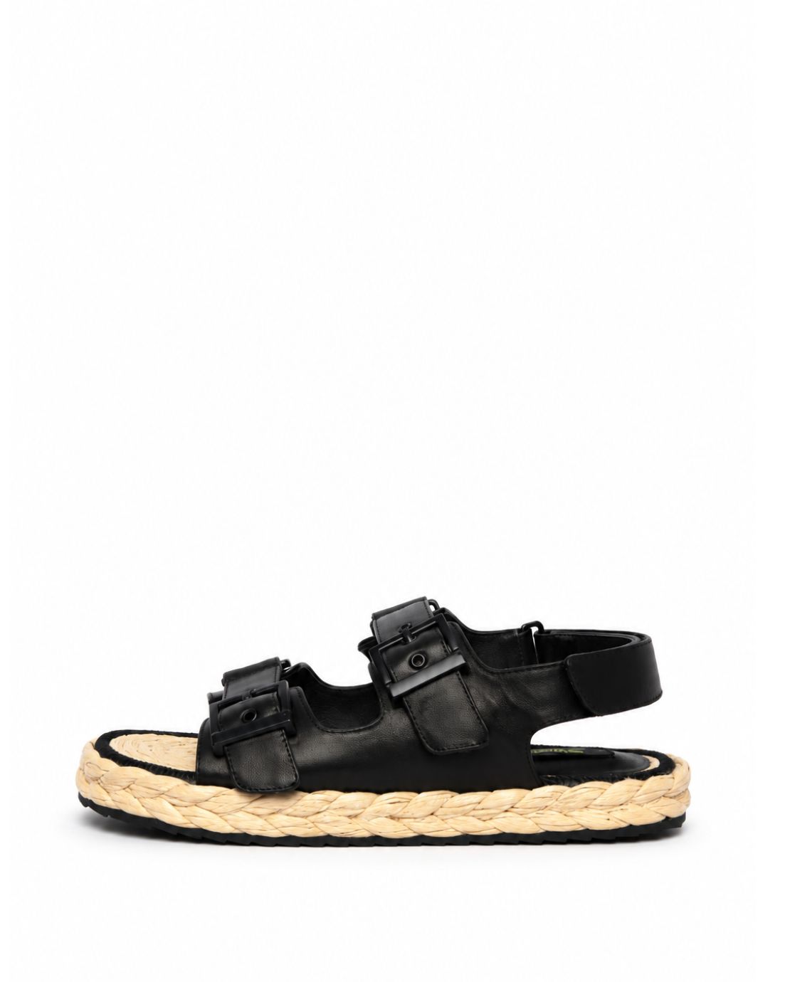 Black Double-Buckle Sandals