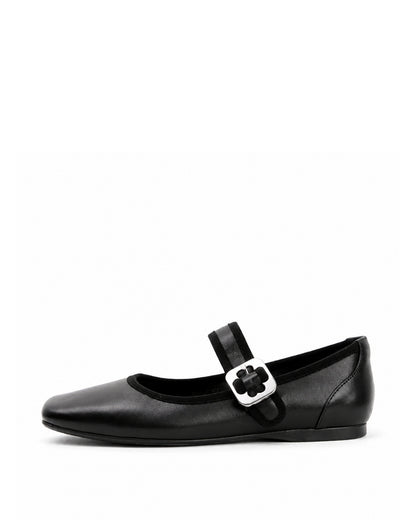 Black Mary Jane Flats