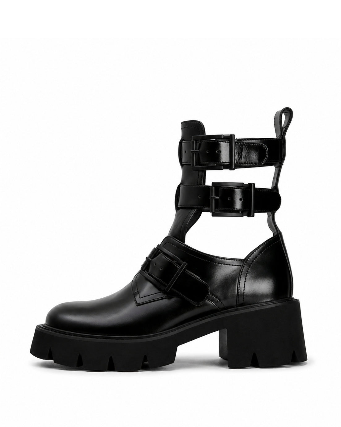 Black Buckle Boots