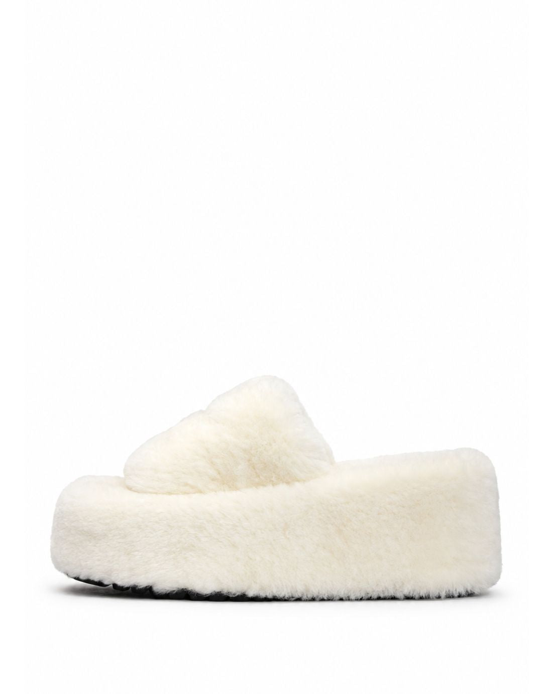 Ivory Fur Slippers